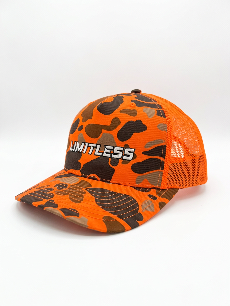 Orange Camo Hat